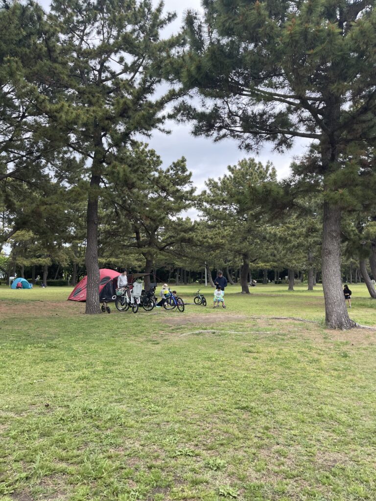 横浜 海の公園 潮干狩り テント 子連れ 遊び場